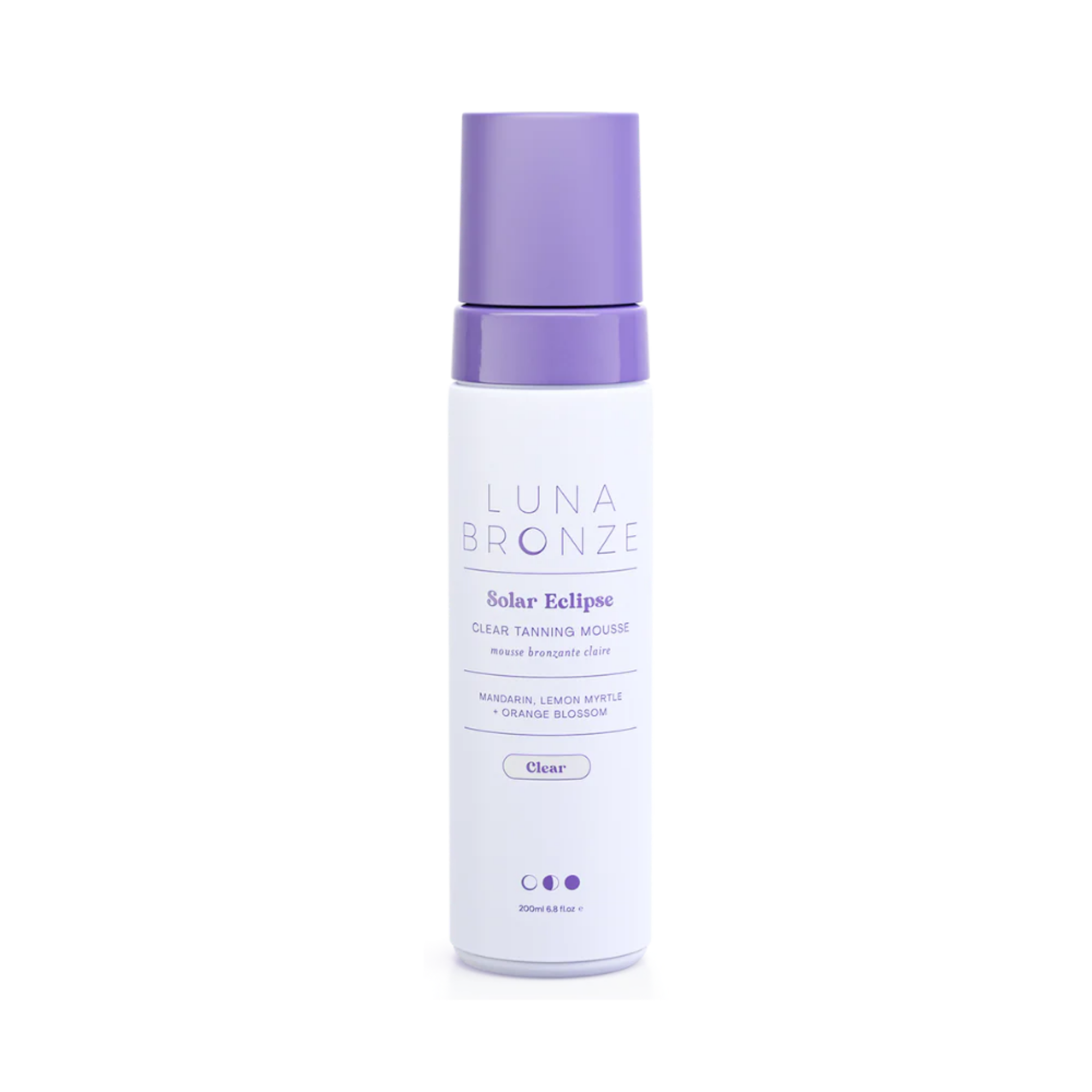 Luna Bronze Solar Eclipse Clear Tanning Mousse for customizable, natural-looking tan