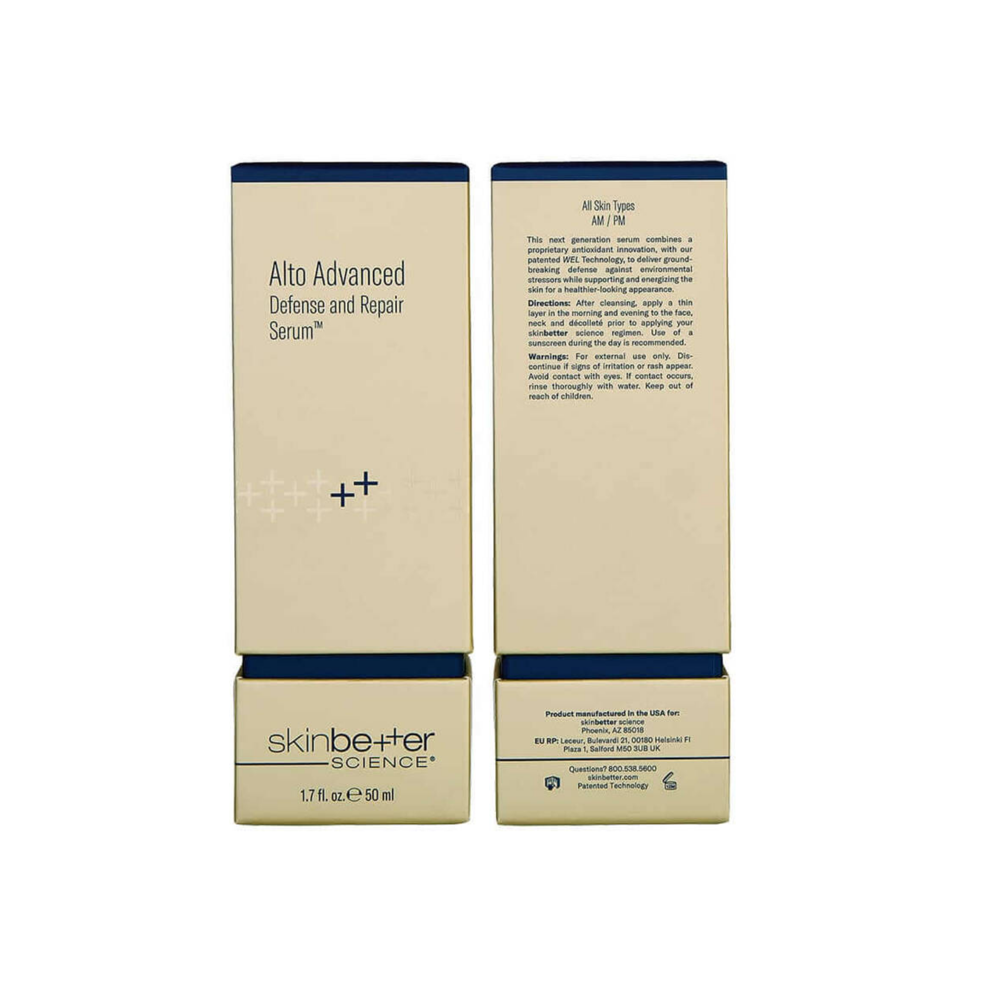 skinbetter science Alto Advanced Defense Serum in packaging, dermatologist-tested