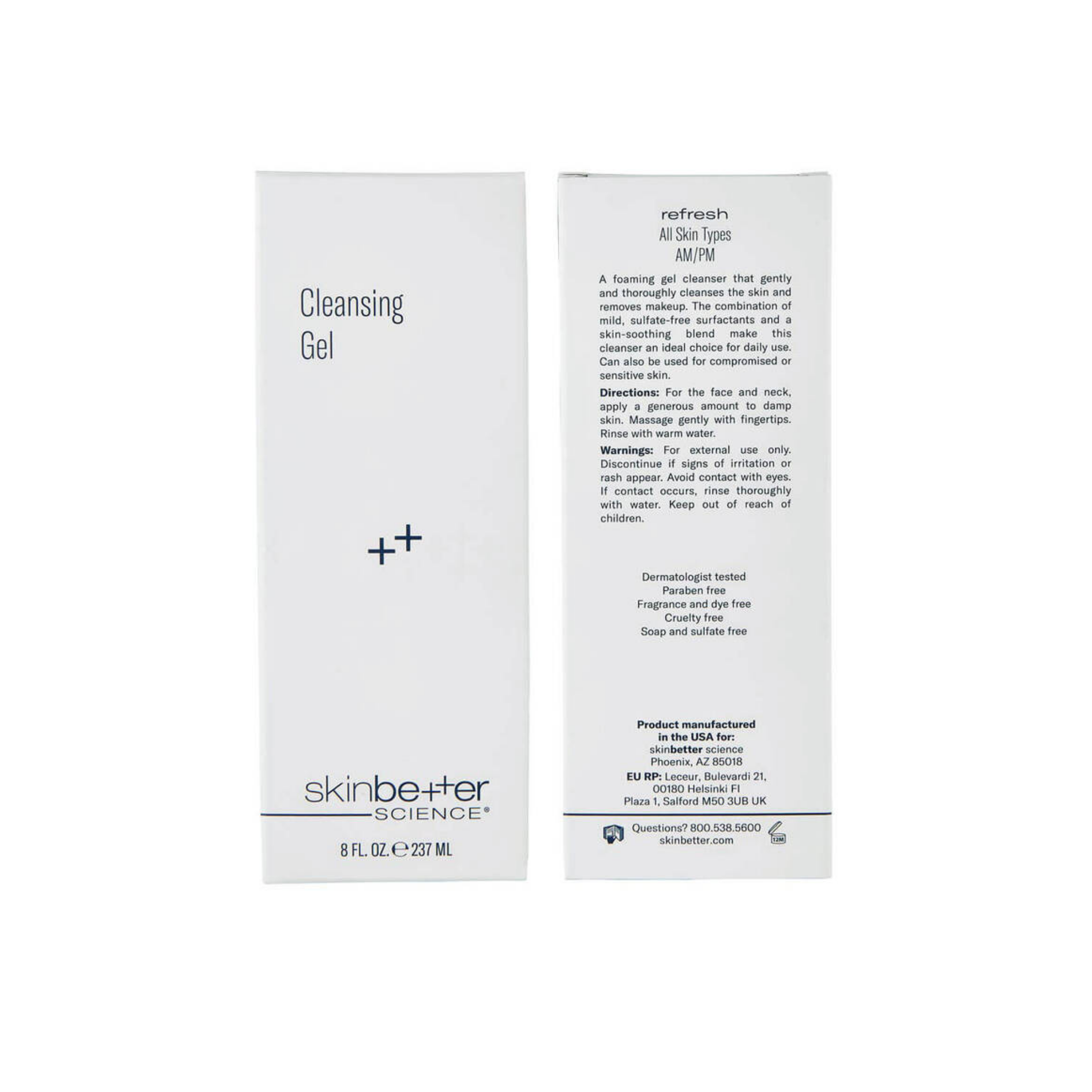 skinbetter science Cleansing Gel in packaging, suitable for sensitive skin