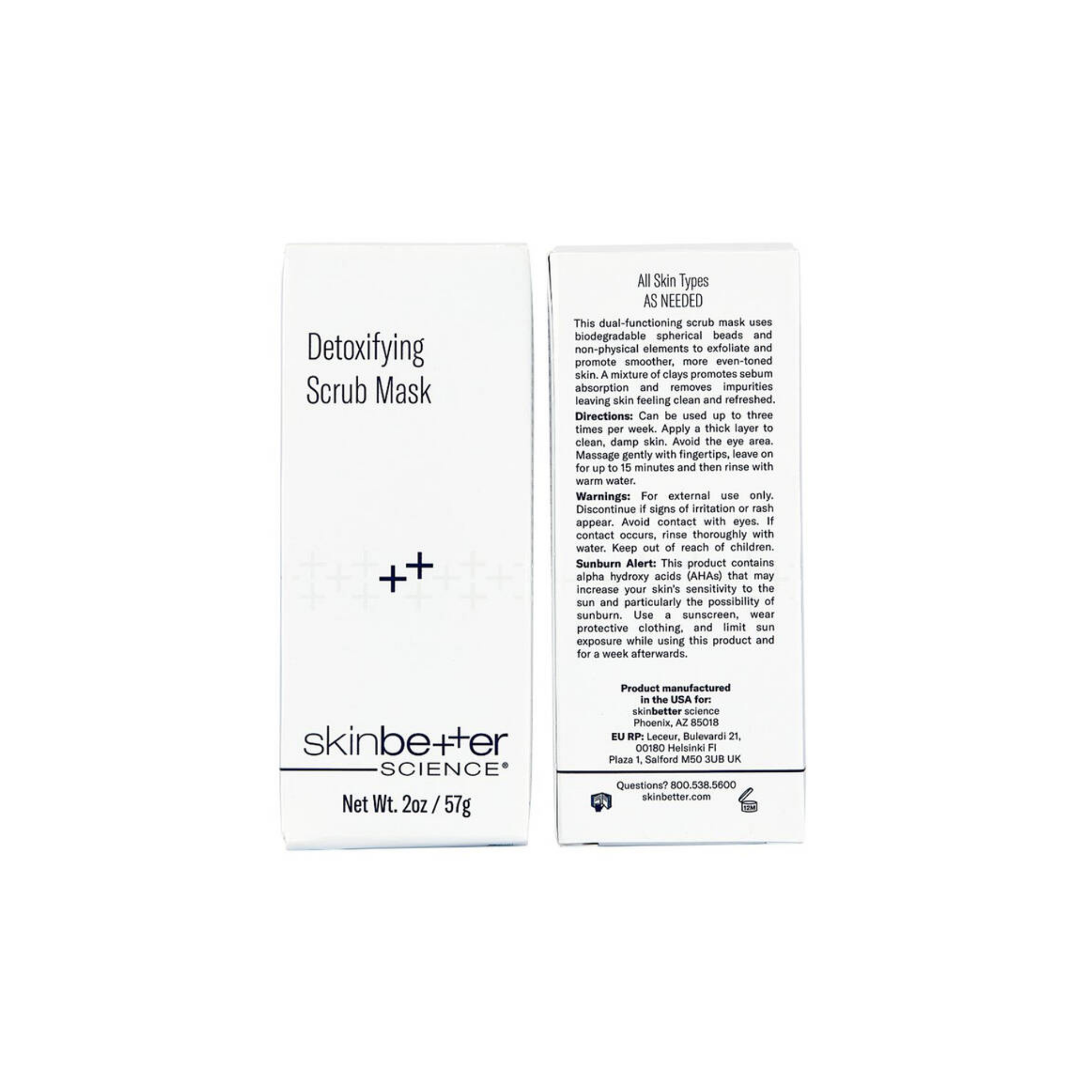 skinbetter science Detoxifying Scrub Mask in packaging, dermatologist-tested