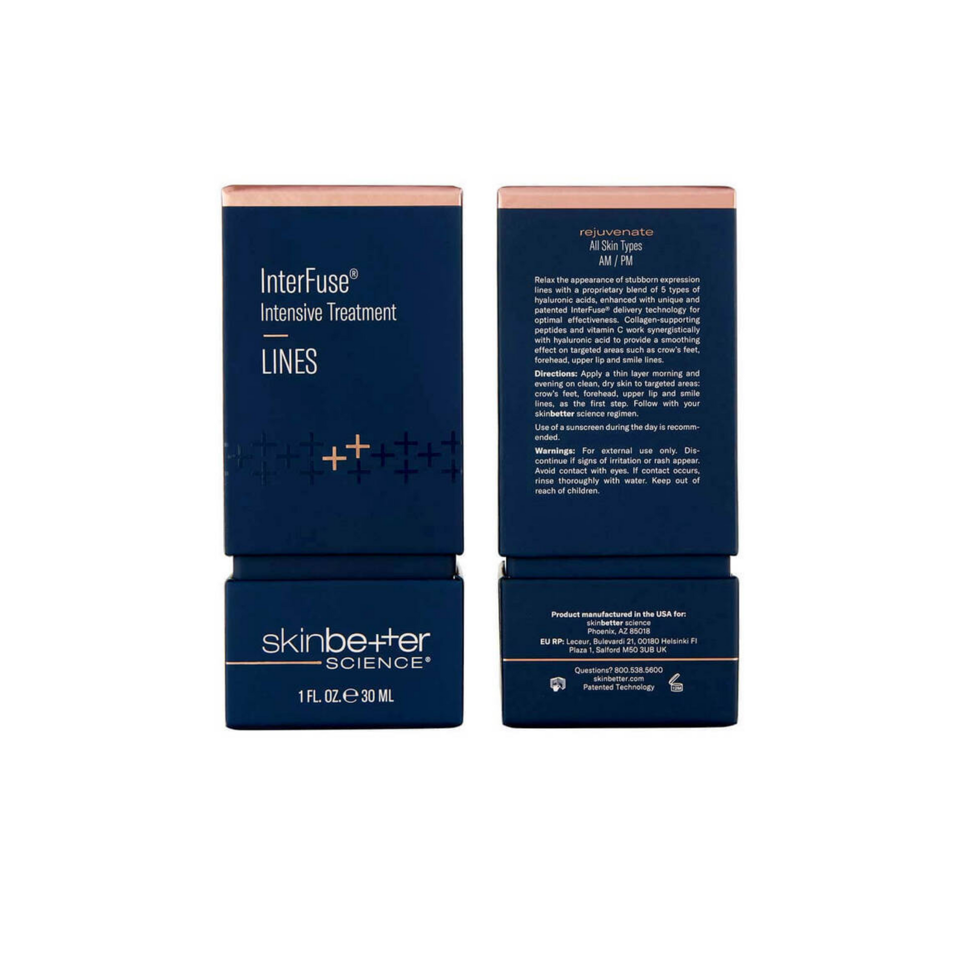 skinbetter science InterFuse Intensive Treatment LINES in packaging, hyaluronic acid for wrinkles