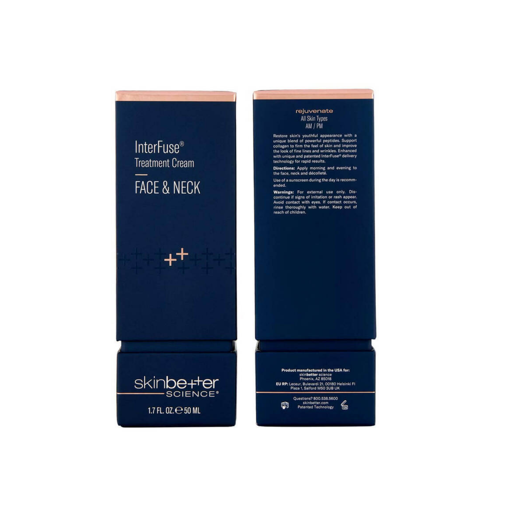 skinbetter science InterFuse Treatment Cream FACE & NECK packaging